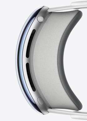 حاجب الضوء مثبّت مغناطيسياً على إطار Apple Vision Pro المصنوع من الألومنيوم
