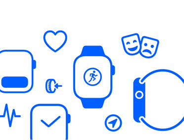 Icônes Apple Watch : Défilement intelligent, santé, Digital Crown, Exercice, mode Spectacle